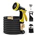 Price comparison product image ERAY Expandable Garden Hose Pipe 50 Feet, Flexible Water Hoses Hosepipe with 9 Function Spray Nozzle, No-Kink/ 2500Dx2500D/ Solid Metal Connector/Hanging Hook/Storage Bag, Black