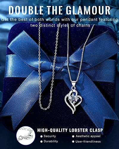 anniversary jewelry for wife 2 chains moissanite pendant