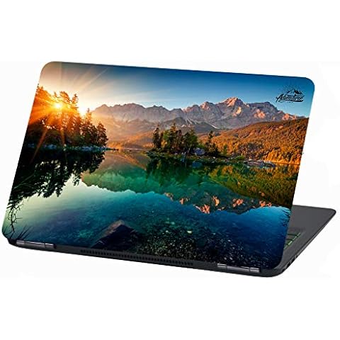 Laptop Folie Cover Adventure Klebefolie Notebook Aufkleber Schutzhülle selbstklebend Vinyl Skin Sticker (17 Zoll, LP29 Zugspitze) Cover