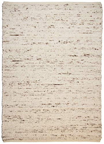 Theko Sona-Lux handgewebter Teppich 100% Schurwolle Natur