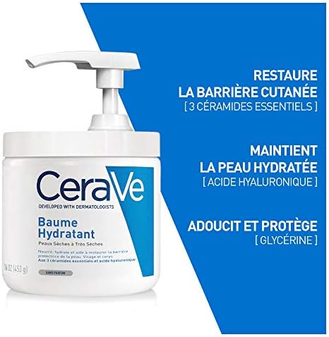 Cerave Dla Suchej I Bardzo Suchej Skóry Krem Nawilżający, Biały/Niebieski, 454 g