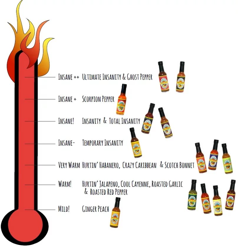 Miniatura 4 de Dave's Gourmet Paquete de combustión lenta salsa picante de cayena fresca, ajo asado, caribeño loco y habanero Hurtin