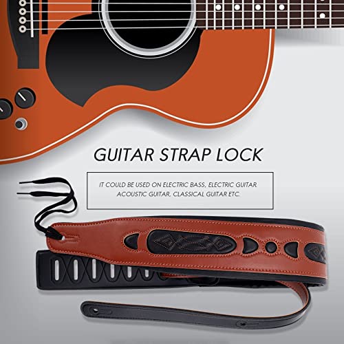 Yuikome Véritable Cuir de Bœuf Guitares Sangle pour Électrique Réglable Rembourré Couleur Browm - Les Beatles, Paul McCartney, John Lennon, RIngo Starr, George Harrison Yuikome Véritable Cuir de Bœuf Guitares Sangle pour Électrique Réglable Rembourré Couleur Browm – Image 4