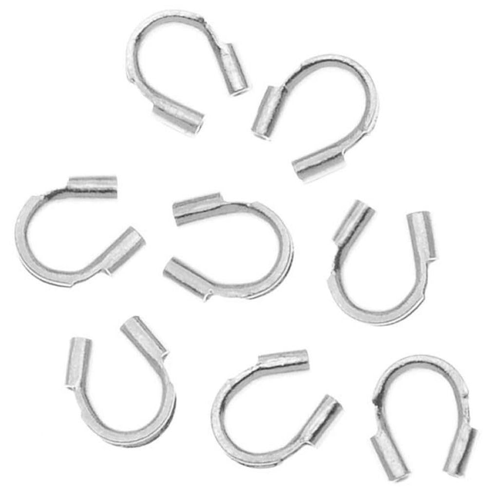 100pcs Stainless Steel Wire Protector Guards – U Shape Loops, 4-4.9 Mm, Silver/Gold - View #4