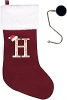 Vista 29 de Medias de Navidad de 20 pulgadas con monograma con letras, medias de Navidad súper suaves, medias grandes de monograma, medias de Navidad con letras