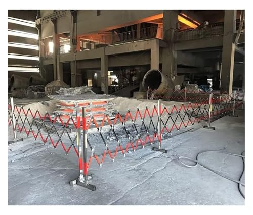 Ausziehbarer Verkehrszaun, erweiterbare Metallbarriere, Akkordeon-Sicherheitstor, zusammenklappbar, Mengenkontrolle, flexibel, Edelstahl, tragbarer Zaun (1 x 4 m)