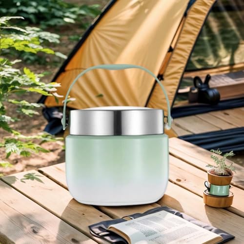 Generisch Recipiente para comida caliente | 1200 ml, recipiente aislante a prueba de fugas para bebidas, barbacoa, camping, viajes, deportes, al aire libre, senderismo, pícnic - imagen 3