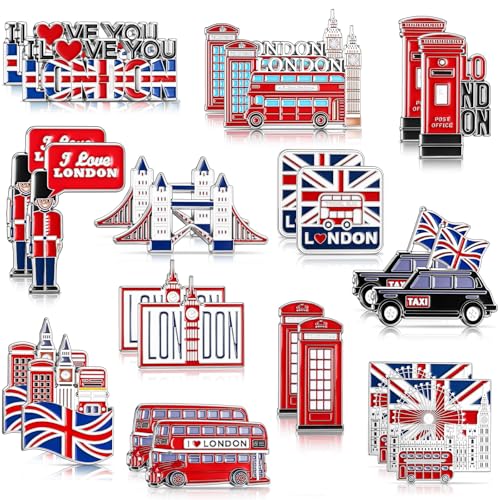 Konohan London Magnets 24 Pcs for Refrigerator UK Souvenirs