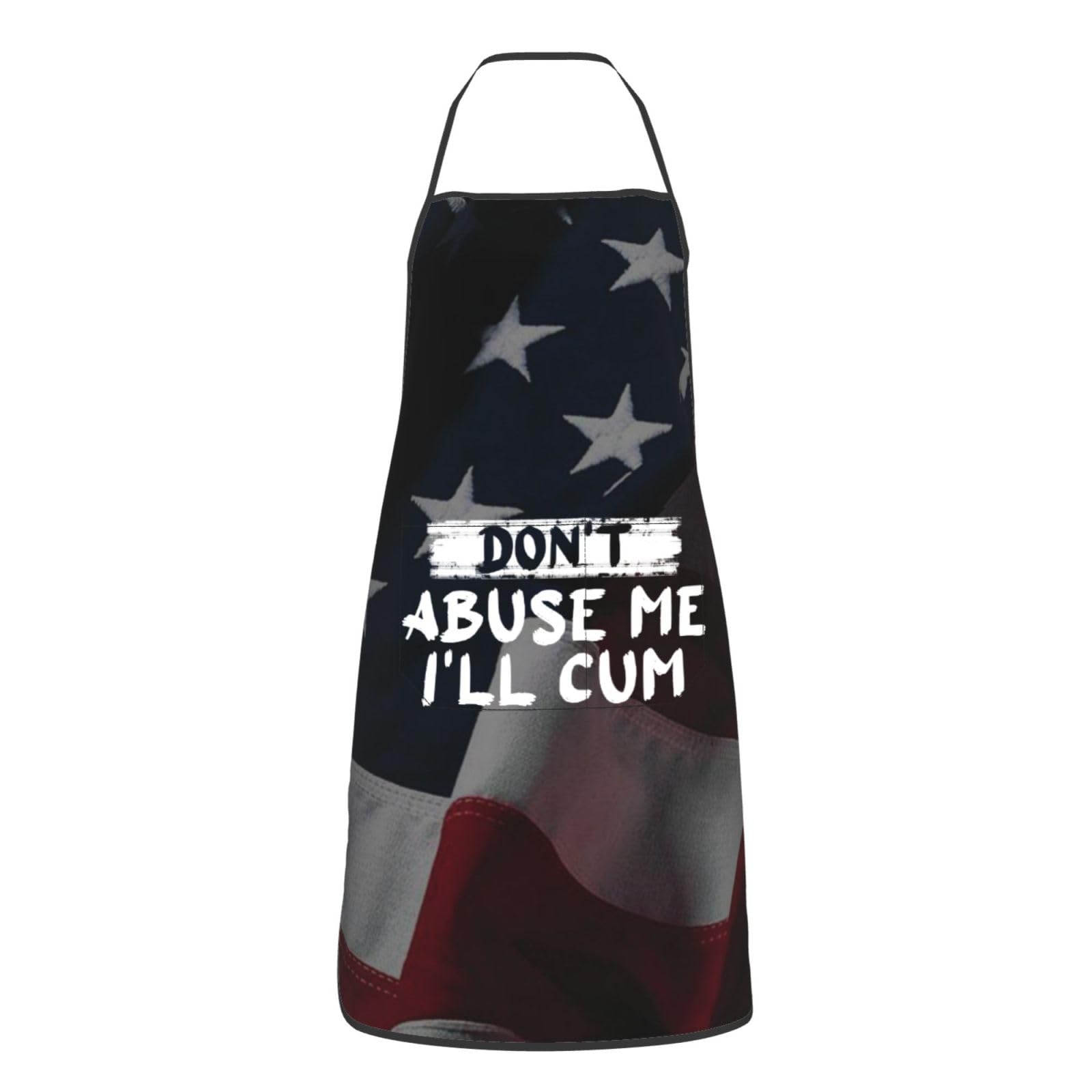 nopicsn Don't Abuse Me I'll Cum Apron for cooking with Pockets Women Men Kitchen Chef Funny Aprons