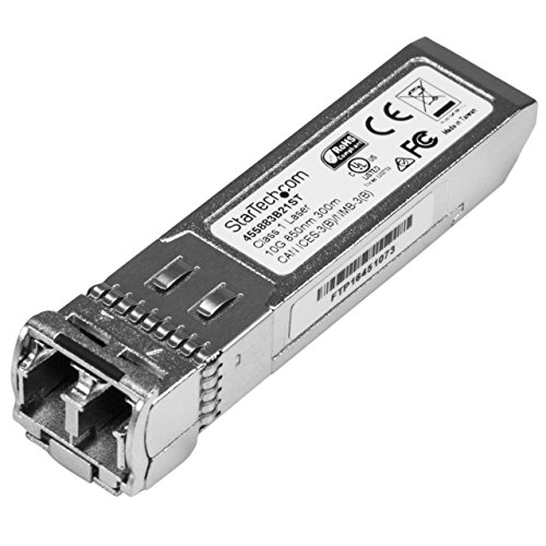 Image of StarTech.com HPE 455883-B21 Compatible SFP+ Module - 10GBASE-SR - 10GbE Multi Mode (MMF) Fiber Optic Transceiver - 10GE Gigabit Ethernet SFP+ - LC 300m - 850nm - DDM HPE 6120XG, 6120G, TAA