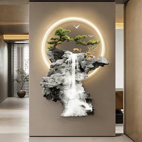 Sculpture de paysage abstraite moderne LED pour s'évader