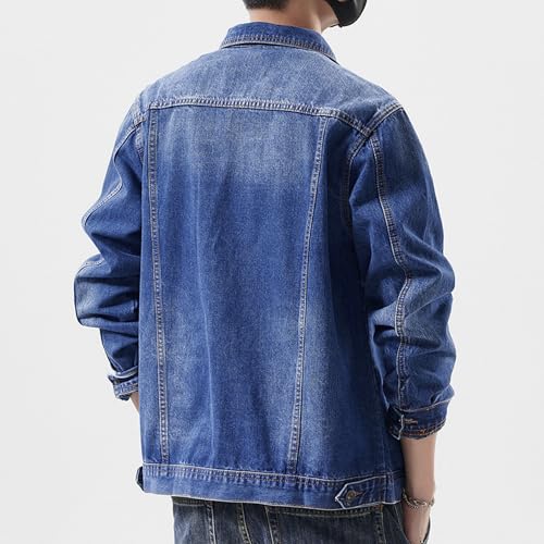 Chaqueta vaquera clásica para hombre azul oscuro miniatura 5