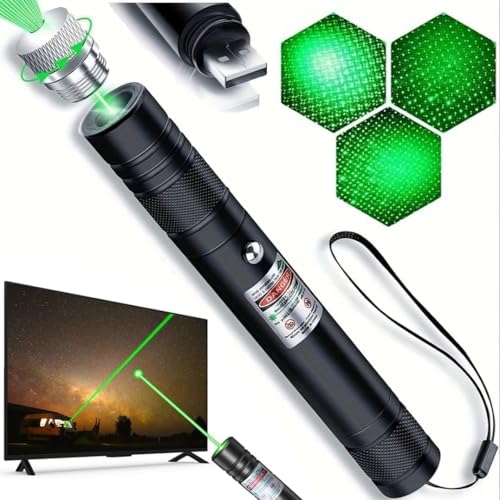Générique Lampe torche verte rechargeable multifonctionnelle, adaptée aux écrans LED/LCD, aux bureaux, aux présentations pédagogiques, au camping et à...