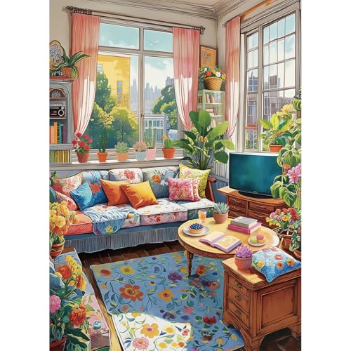HUADADA 500 Puzzle Erwachsene, Klassische Puzzles-Wohnzimmer-Puzzlespiele für Die Ganze Familie für Frauen Geschenke für Männer