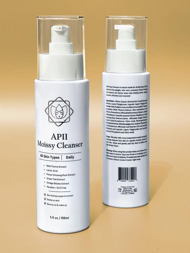 APII Moissy Cleanser | All Natural Daily Use Cleanser | Facial wash | Gentle Yet Effective| 150ml - Image 5