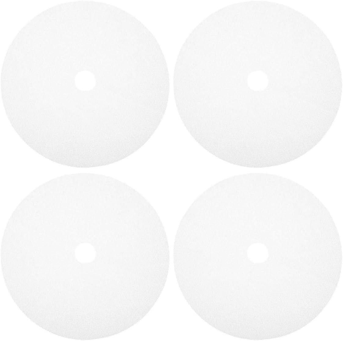 Toyvian 4 Pcs round Silicone Dehydrator Sheets Non-stick Reusable Fruit and Jerky Drying Mats with Center Hole 33cm for Food Dehydrator