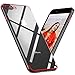 iPhone 8 Plus/7 Plus Case, DTTO [Lightening Series] Clear Style Slim Fit Soft TPU Anti-Scratch Protective Cover Electronic Engraving iPhone 5.5 Inch Case for iPhone 7 Plus/8 Plus, Bright Red