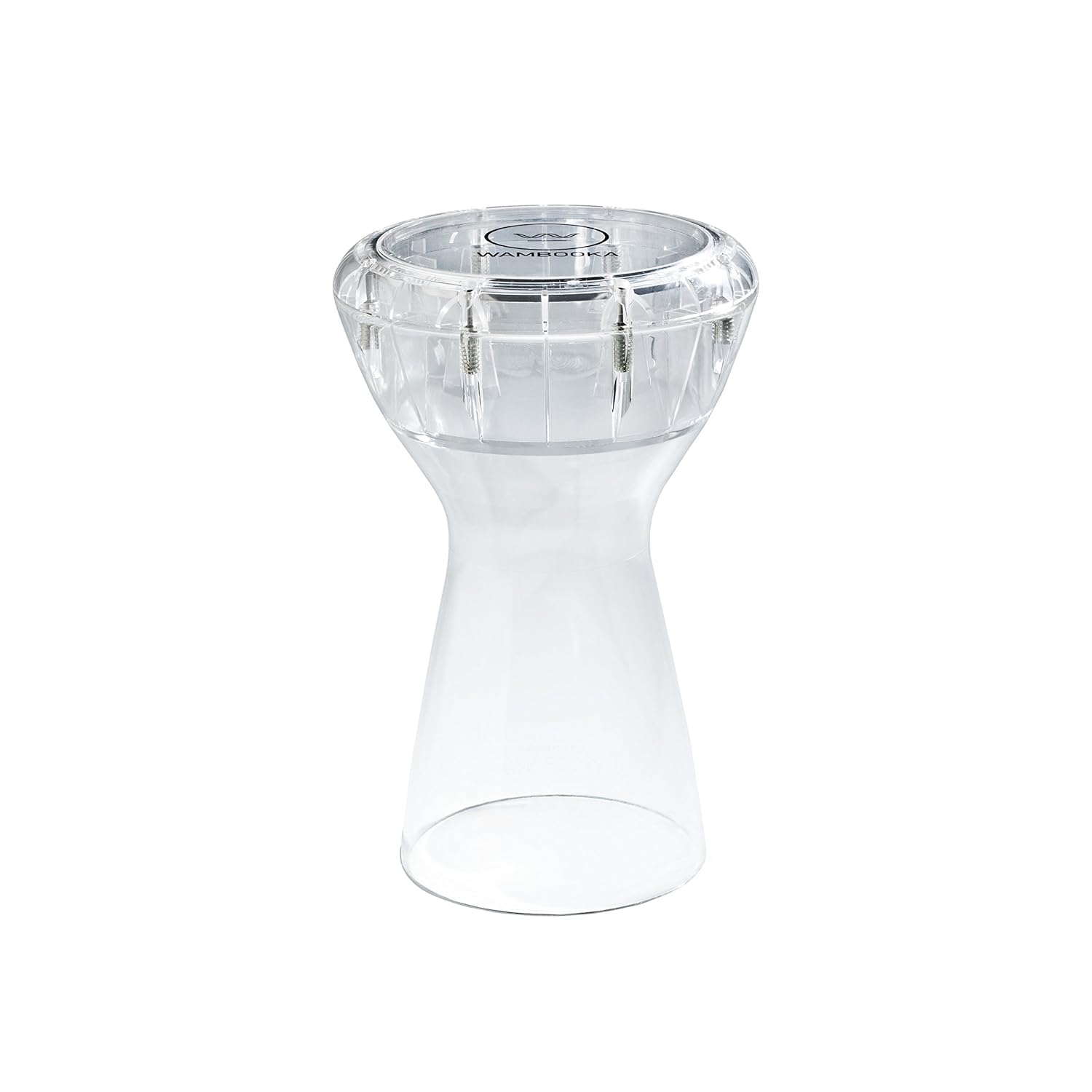 Diamond Darbuka Drum mit 22,2 cm Kopf, mit Messing-Stimmtasten und gepolsterter Tasche, 43,2 cm Länge (kristallklares PC)
