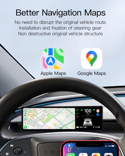 Image of 8.8 Inch Portable Smart LCD Display for Model 3&Y, Voice Control, Navigation, Audio Output, No Broken /No Hole,Cars for 2017-2023 Model 3 & 2019-2024 Model Y