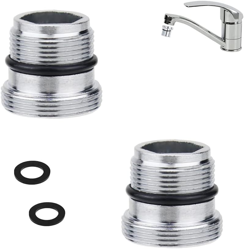 BlueXP 2 Stück WasserhahnAdapter M18.5M22 Aussengewinde Wasserhahn Metall Wasserhahnadapter