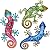 Tuokiuhn Metal Lizards Outdoor Decor Metal Gecko Wall Decoration Geico Lizard 13.5 * 8.5 Inch 3 Pack Set Suitable for Hanging in Yard Or Fence