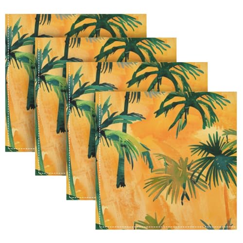 Servilletas de Tela Summer Orange Tropical Trees 20x20 in Pack 6 miniatura 5