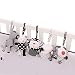 SHILOH Baby Crib Stroller Carseat Decoration 5PCS White & Black (Zoo Animals)