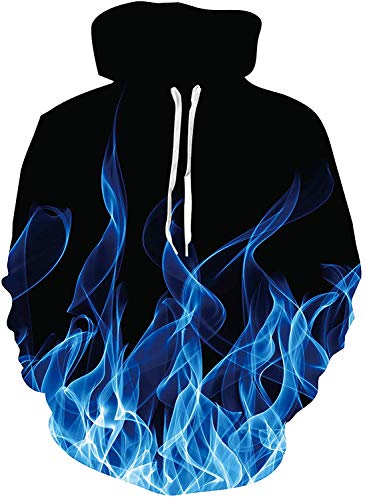 ALISISTER Hoodie Herren Damen Personalisiert Blaues Rauchen Grafik...