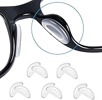 Vista 1 de 5 pares de almohadillas de nariz de silicona para gafas, protector de nariz suave antideslizante para gafas (transparente/0.079 pulgadas)