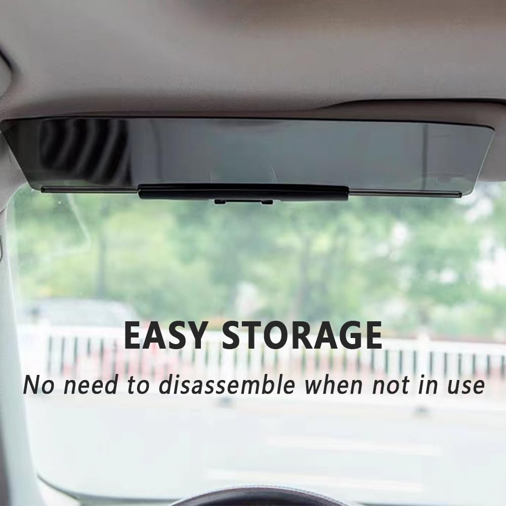 2PCS Anti-Glare Sun Visor for Car,Car Visor Extender Sun Blocker for Sun Protection and Shading,HD Visor Extender All Season Fit for Vehicles Trucks SUVs (2PCS)