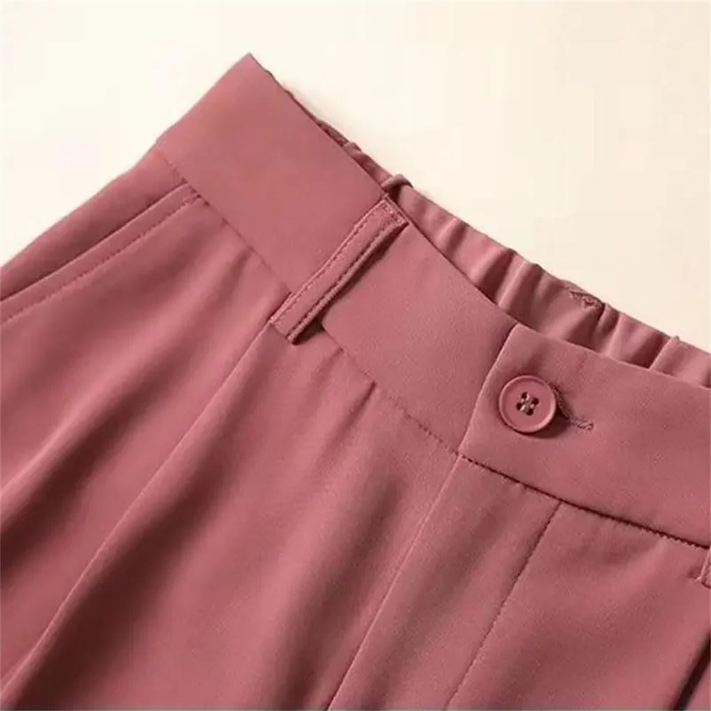 Short décontracté taille haute pour femme avec poche et bouton