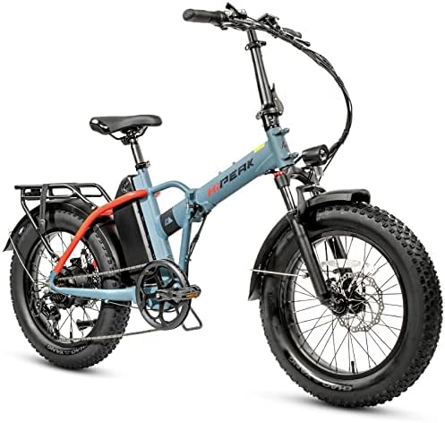 Hipeak Electric Bike for Adults, Ebike 750W/48V/15Ah, 20" x 4.0" Fat Tires Electric Bike Folding Ebikes with Removable Battery, Foldable Adults Electric Bicycles Front Suspension