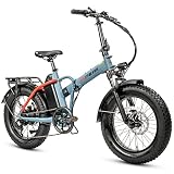 Hipeak Electric Bike for Adults, Ebike 750W/48V/15Ah, 20" x 4.0" Fat Tires Electric Bike Folding Ebi
