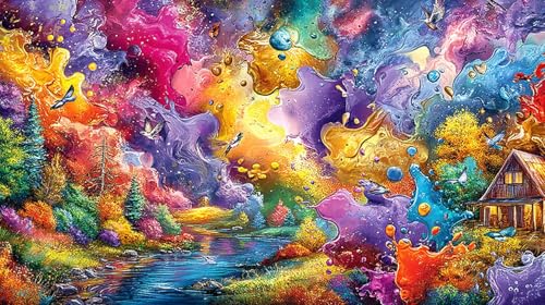 Rompecabezas de 1000 piezas para adultos de arte abstracto y grafiti en cartón de 75x50 cm