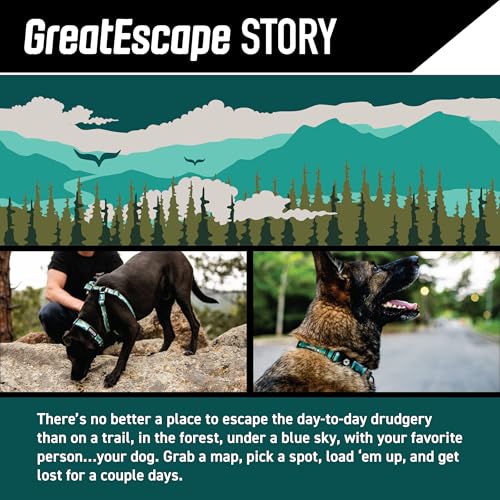 Wolfgang Heavy Duty, Adjustable Dog Collar with Quick Release Nylon Buckle for Walking & Training, GreatEscape Print, Medium by Wolfgang Man & Beast - Image 2