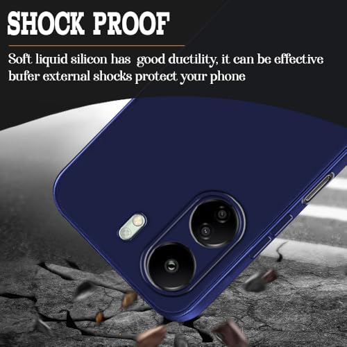 Image of Back Cover for Mi Redmi 13C 4G / Poco C65 4G | Full Camera Protection | Premium Liquid Silicon Case | Flexible Bumper Case for Mi Redmi 13C 4G / Poco C65 4G (Dark Blue)
