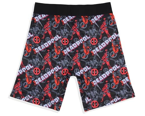 Marvel Comics Men's Deadpool Allover Print Tag-Free Boxers Underwear Boxer Briefs3