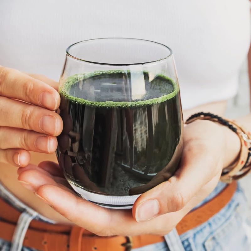 Miniatura 3 de Paquete de 2 polvos de espirulina pura, superalimento natural verde para batidos y batidos, sin OMG, 3.53 onzas