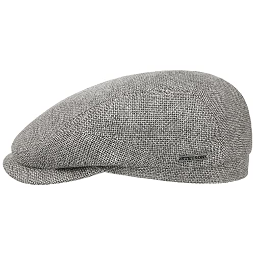 Stetson Taleco Wool Flat Cap With Linen Men Grey 7 1/4 #TOP27