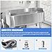 Commercial Floor Mop Sink，Stainless Steel Mop Service Basin，Mop Cleaning Sink，Vertical industrial sewage tank for balconies, laundry rooms, industries, etc（39.37”×16.1”×21.6”)
