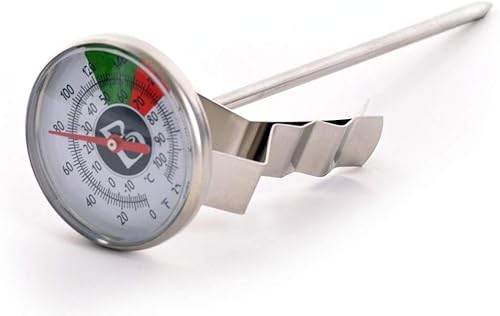 Brewista Termómetro de espuma corto, 5 pulgadas con clip, 5 pulgadas, acero inoxidable