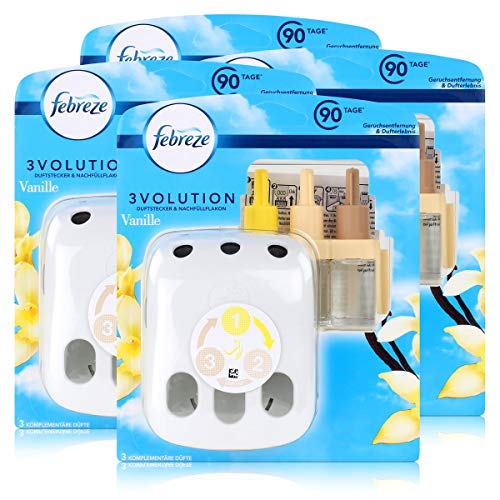 Preisvergleich Produktbild Febreze 3Volution Duftstecker & Nachfüllflakon Vanille (4er Pack)