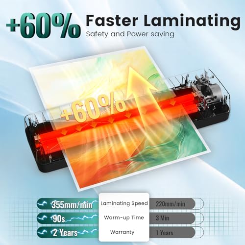 MAXDONE Laminator Machine 11x17-4-in-1 Thermal Cold 13 Inch Laminating Machine with Sheets, Paper Trimmer & Corner Rounder, ABS Jam Release & Fast Warm-up Laminator for A3/A4/A5, Home Office School - Image 5