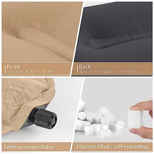 Naturehike Portable Automatic Inflatable Camping Pillow with Storage Bag Inflate Quickly For Neck and Waist Support Ergonomic Travel Pillow Suitable for Camping/Traveling/Hiking/Backpacking - Image 4