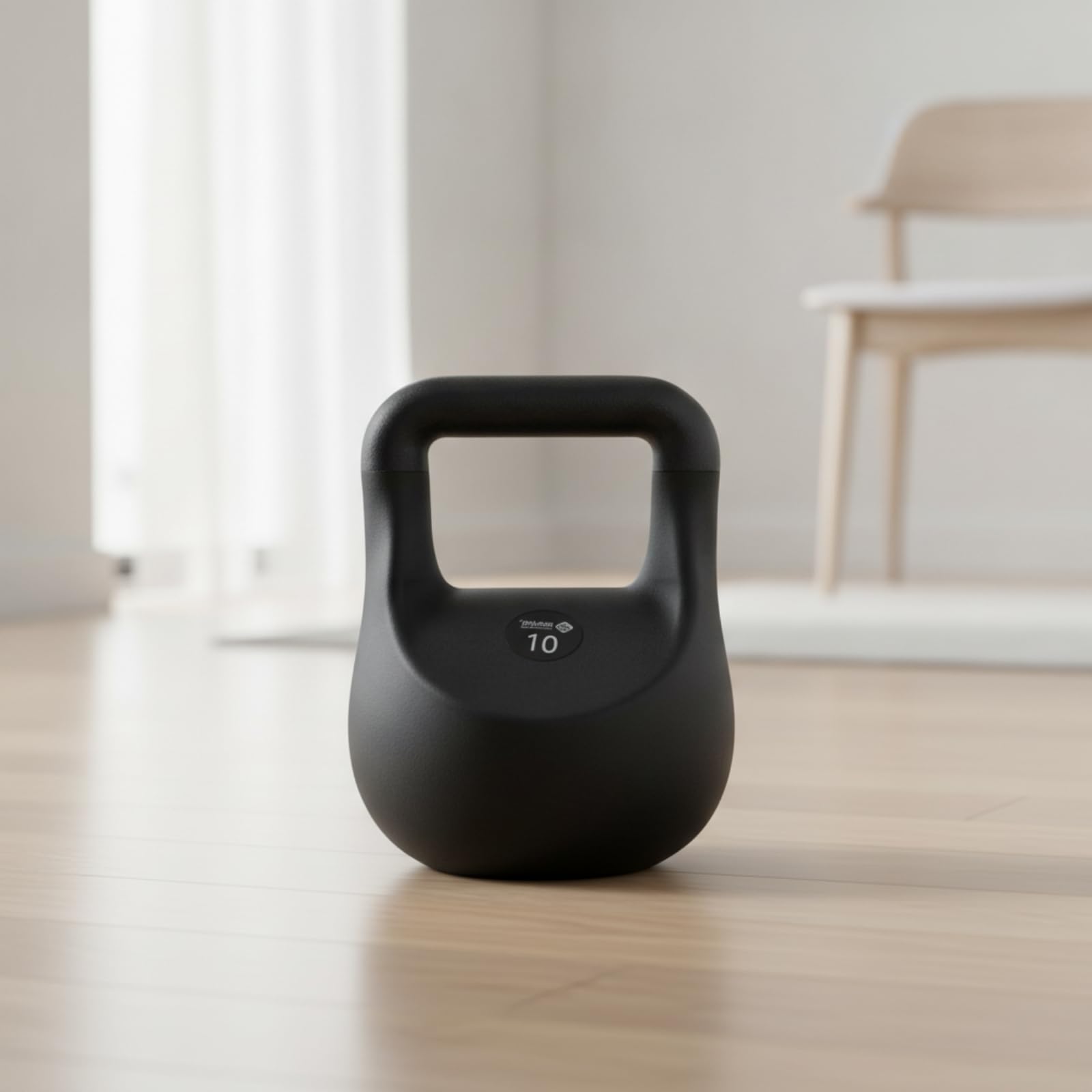 trainings-kettlebell kompakt kettlebell mit Griff stabil kugelhantel für home gym, Silber, 12 Kg