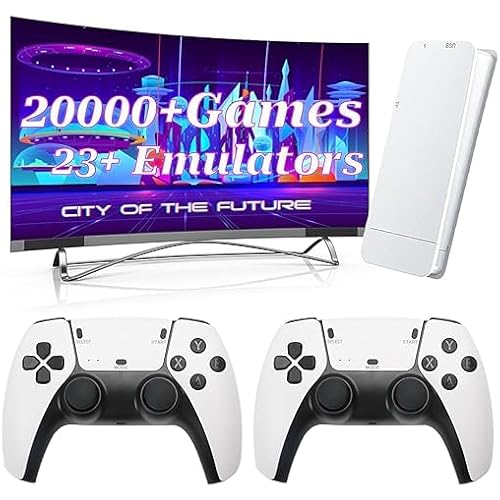 Hikonia Retro Game Console with 20000 Games,Plug & Play Video Game Console 18 Emulators Classic Games,4K HDMI Output for TV,Dual Controllers Birthday Gifts for Boys & Girls 64G