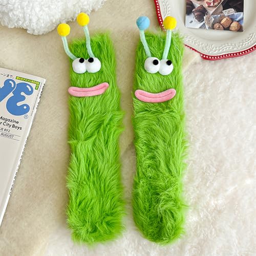 TFTSR Crazy Funny Fuzzy Silly Socks for Kids Women,Girls Fluffy Slipper Novelty Fun Socks,Boy Men Cute Cozy Soft Animal Socks2