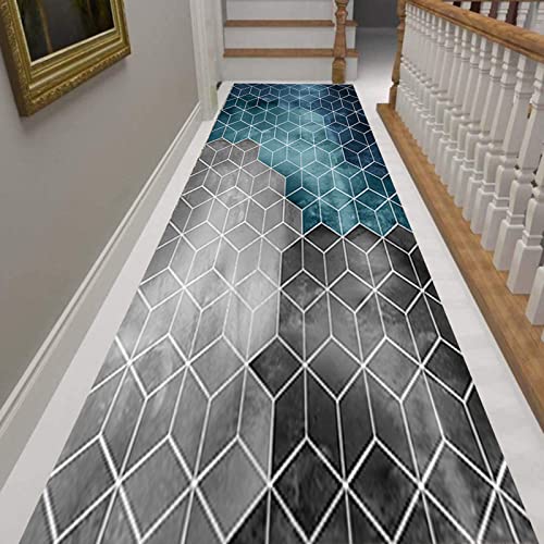 Alfombra de pasillo gris azulado para corredor en oficina y hogar 50x300cm 2
