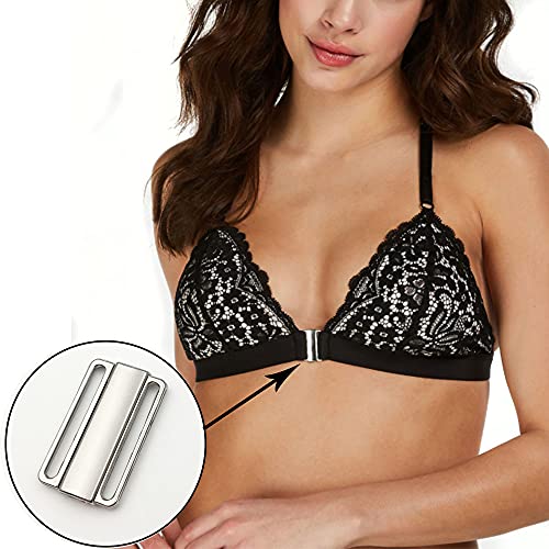 10 Sets 1" (25Mm) Silver Nickel Free Front Closing Bikini Clasp Clickers Closure 1" Wide Bra Making Lingerie Sewing Bramaking #TOP5