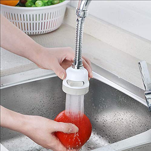 Rubinetto rotante a 360 gradi,Filtro spruzzatore a Risparmio idrico Filtro antispruzzo per doccia e rubinetto, filtro per acqua da cucina, ABS (allungare)